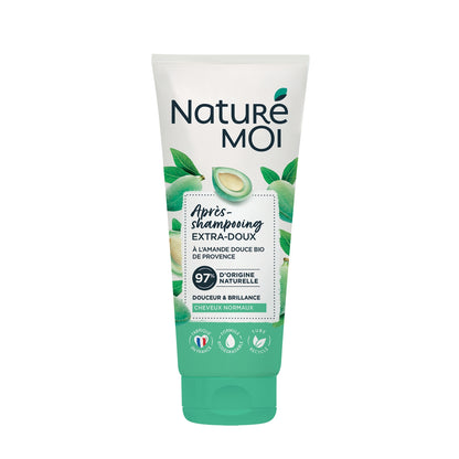 Après-Shampoing Démêlant Hydratant pour Cheveux normaux Extrait d'Amande Douce Bio de Provence NATURE MOI 