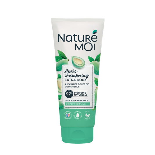 Après-Shampoing Démêlant Hydratant pour Cheveux normaux Extrait d'Amande Douce Bio de Provence NATURE MOI 