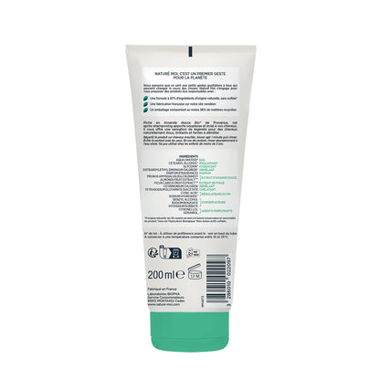 Après-Shampoing Démêlant Hydratant pour Cheveux normaux Extrait d'Amande Douce Bio de Provence NATURE MOI 