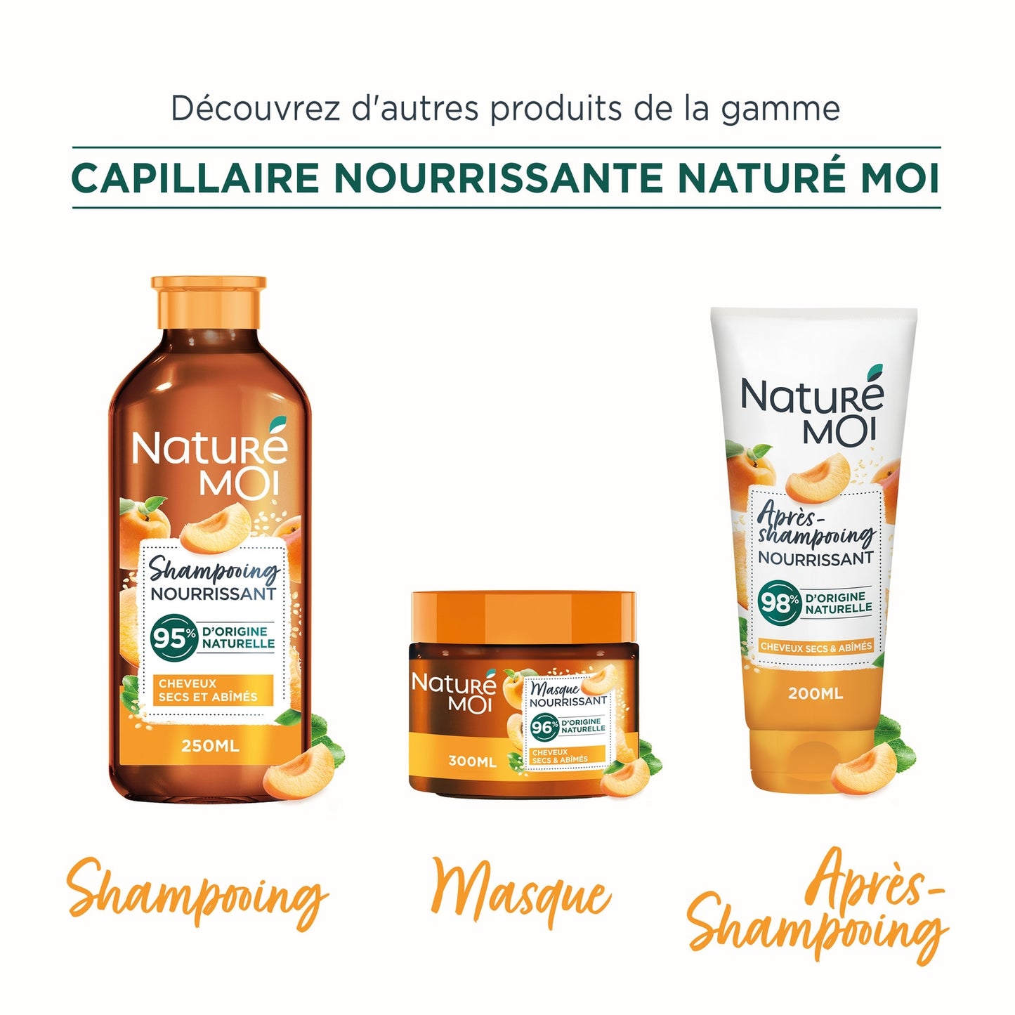 NATURÉ MOI Nourishing Apricot &amp; Sesame Oil Conditioner for Dry and Damaged Hair