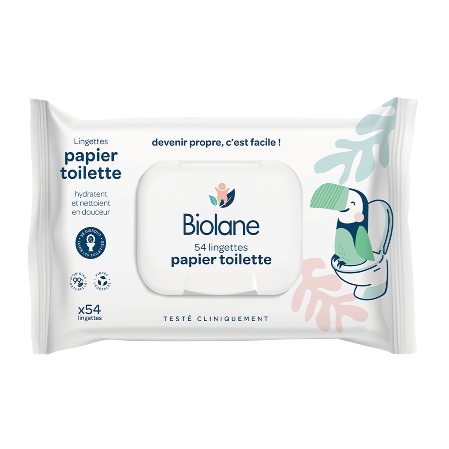 Lingettes bébé Papier Toilette Hypoallergéniques Peaux Sensibles BIOLANE 