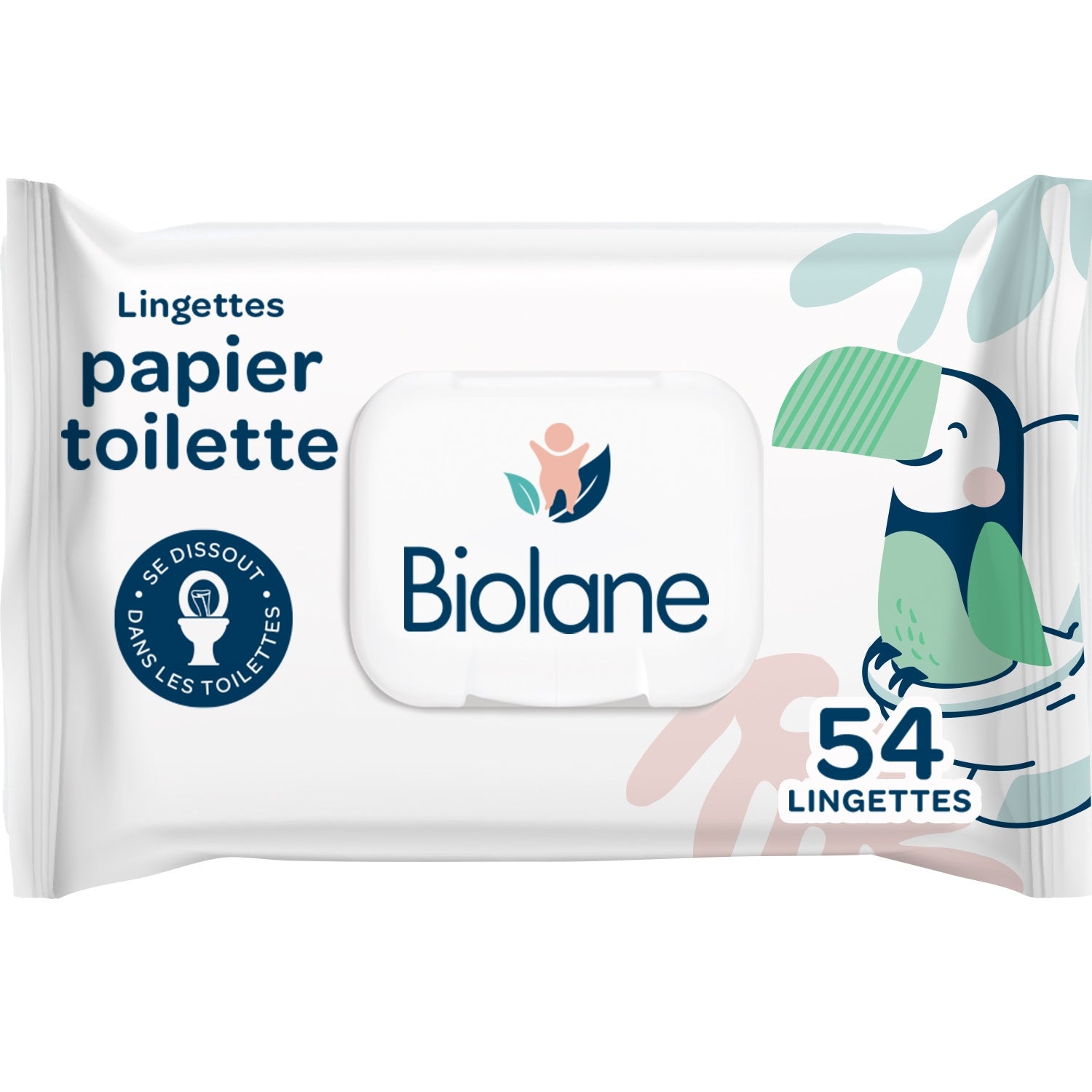 Lingettes bébé Papier Toilette Hypoallergéniques Peaux Sensibles BIOLANE 