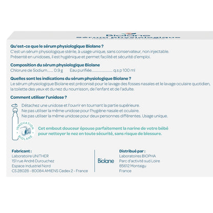 Sérum Physiologique Bébé Hygiène Nasale et Oculaire Embout Sécurité+ BIOLANE