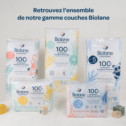 Couches Bébé Taille 1 2-5kg Naturelles BIOLANE