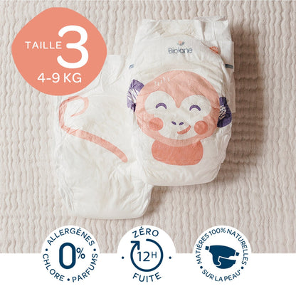Couches Bébé Taille 3 4-9kg Naturelles BIOLANE