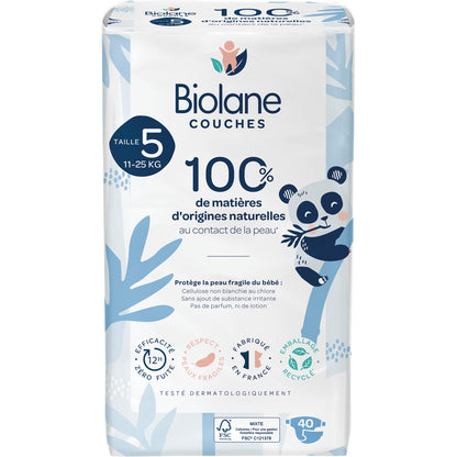 Baby Diapers Size 5 11-25kg Natural BIOLANE