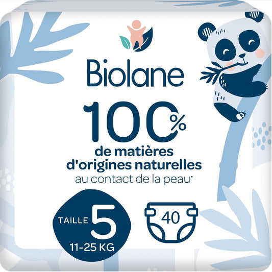 Baby Diapers Size 5 11-25kg Natural BIOLANE