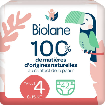 Couches-Culottes Taille 4 8-15kg Naturelles BIOLANE