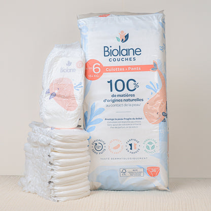 Couches-Culottes Taille 6 16kg+ Naturelles BIOLANE