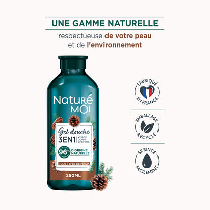 NATURÉ MOI 3 in 1 Maritime Pine Men's Shower Gel