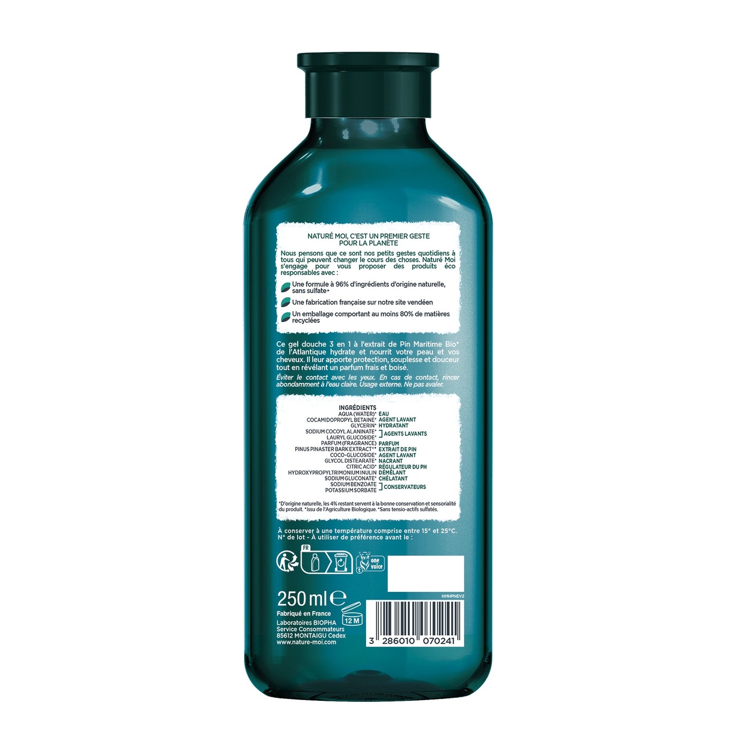 NATURÉ MOI 3 in 1 Maritime Pine Men's Shower Gel