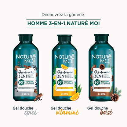 NATURÉ MOI 3 in 1 Maritime Pine Men's Shower Gel