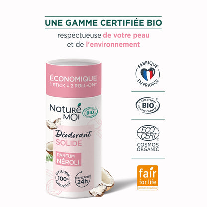 Organic Neroli Solid Deodorant with Coconut Oil &amp; Organic Shea Butter NATURÉ MOI