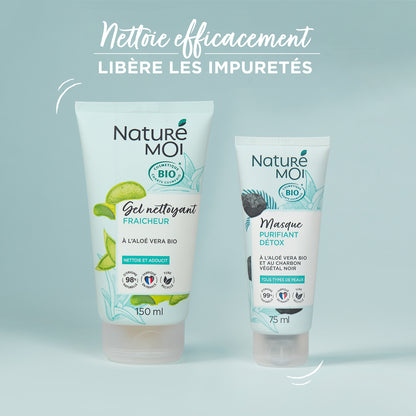 Fresh Facial Cleansing Gel Cleanses &amp; Softens Organic Aloe Vera NATURÉ MOI