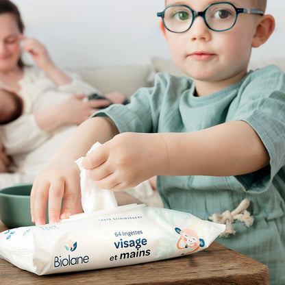 BIOLANE Baby Wipes for Hands and Face Cleansing