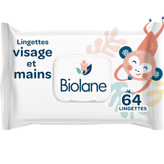 BIOLANE Baby Wipes for Hands and Face Cleansing
