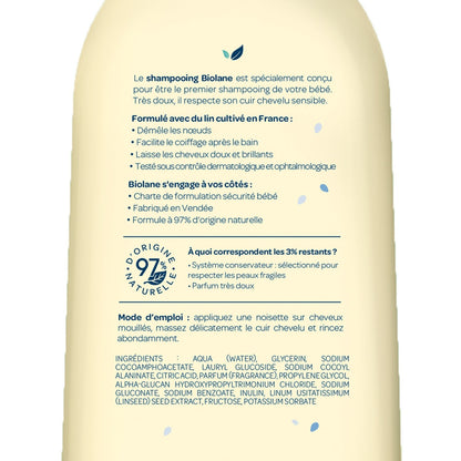 Shampoing Bébé Doux Démêlant Cheveux BIOLANE