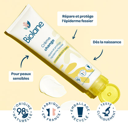 Crème change bébé Dermo-pédiatrie Siège bébé Répare et protège BIOLANE 
