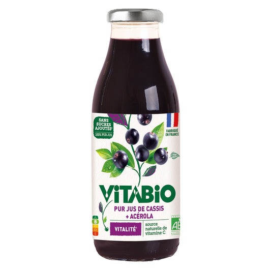 Pur Jus de cassis et acerola bio VITABIO 