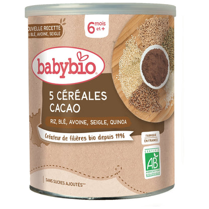 Babybrei ab 6 Monaten 5 Bio-Kakaobreie BABYBIO