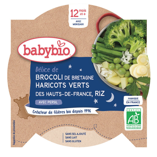 Baby Meal From 12 Months, Vegetables/Rice BABYBIO