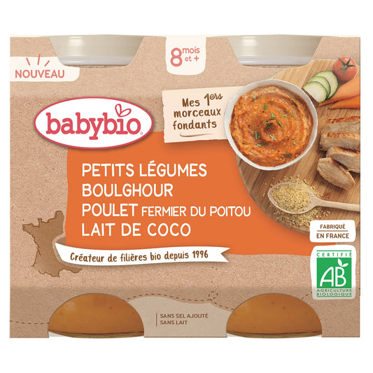 Baby Dish From 8 Months Vegetables Bulgur Babybio Organic BABYBIO