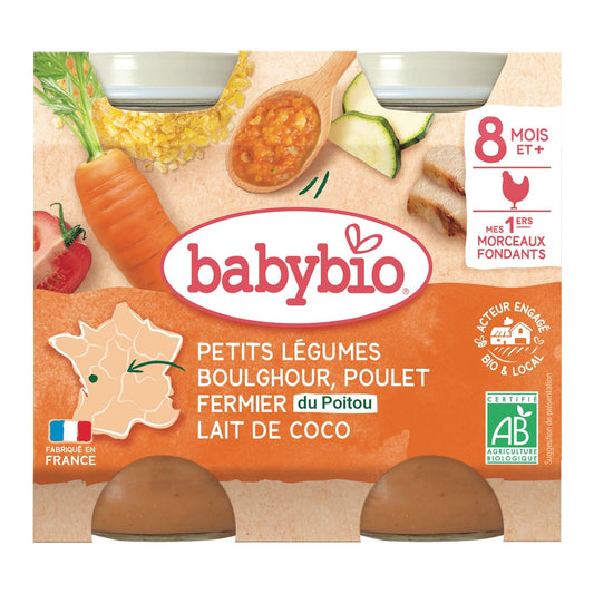 Baby Dish From 8 Months Vegetables Bulgur Babybio Organic BABYBIO