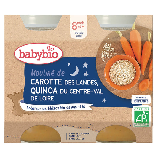 Evening Meal for Babies From 8 Months Carrot Quinoa Babybio BABYBIO