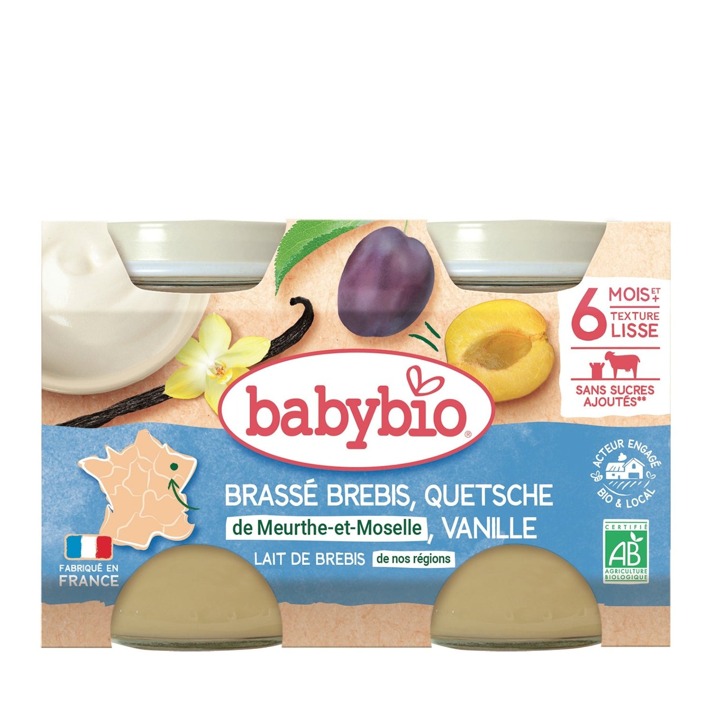 Baby Dessert From 6 Months Stirred Sheep Mirabelle Vanilla No Added Sugar Organic BABYBIO