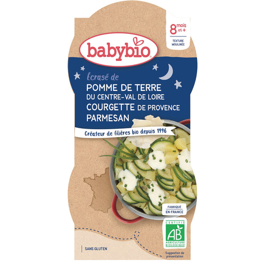 Baby Evening Meal From 6 Months Potato Zucchini and Parmesan BABYBIO