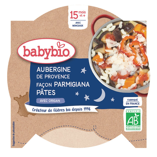Baby Dish From 15 Months, Aubergine Pasta BABYBIO