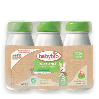 Lait Bébé Liquide 3ème Âge Croissance Bio BABYBIO