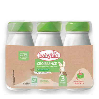 Lait Bébé Liquide 3ème Âge Croissance Bio BABYBIO