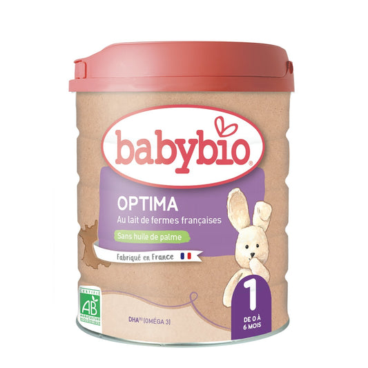Lait Bébé en Poudre 1er Âge Dès la Naissance Bio Optima BABYBIO le pot de 800g