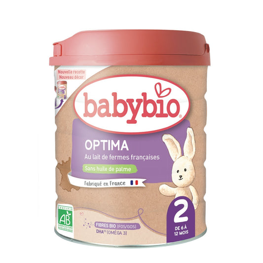 Lait Bébé en Poudre 2ème Âge Dès 6 Mois Optima BABYBIO la boite de 800g
