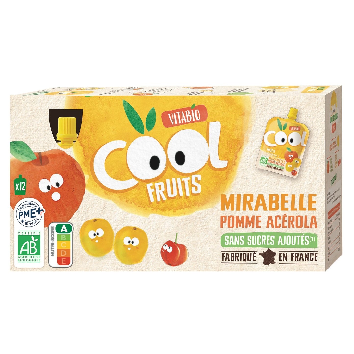 Bio Mirabellen-Apfel-Trinkkompott aus Frankreich ohne Zuckerzusatz VITABIO