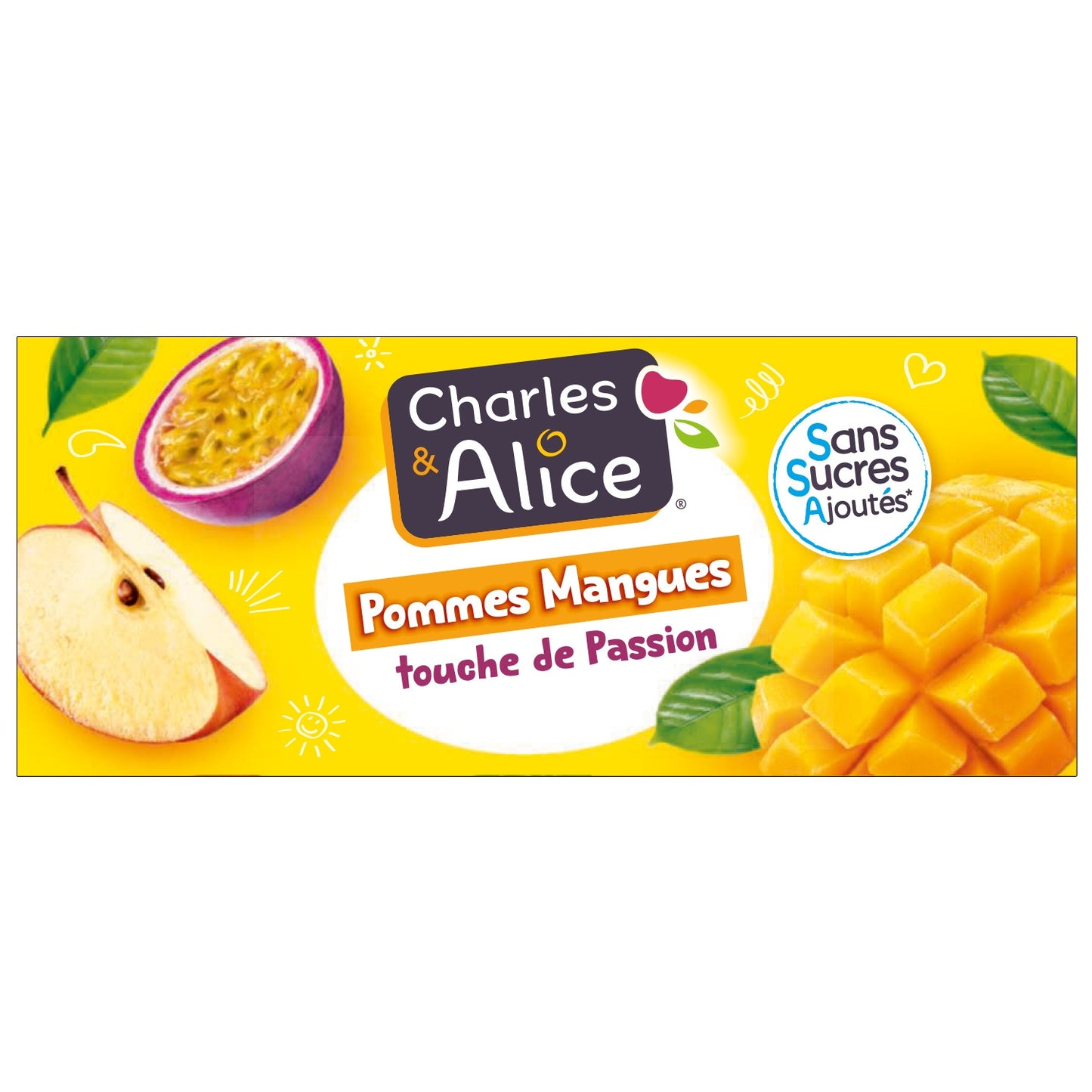 Compote Pomme Mangue Passion Sans Sucres Ajoutés CHARLES & ALICE 