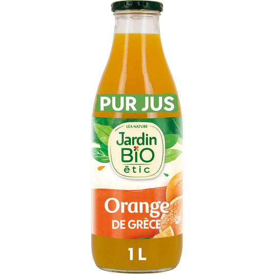 Jus d'Orange Sans Pulpe Bio JARDIN BIO ETIC la bouteille de 1L