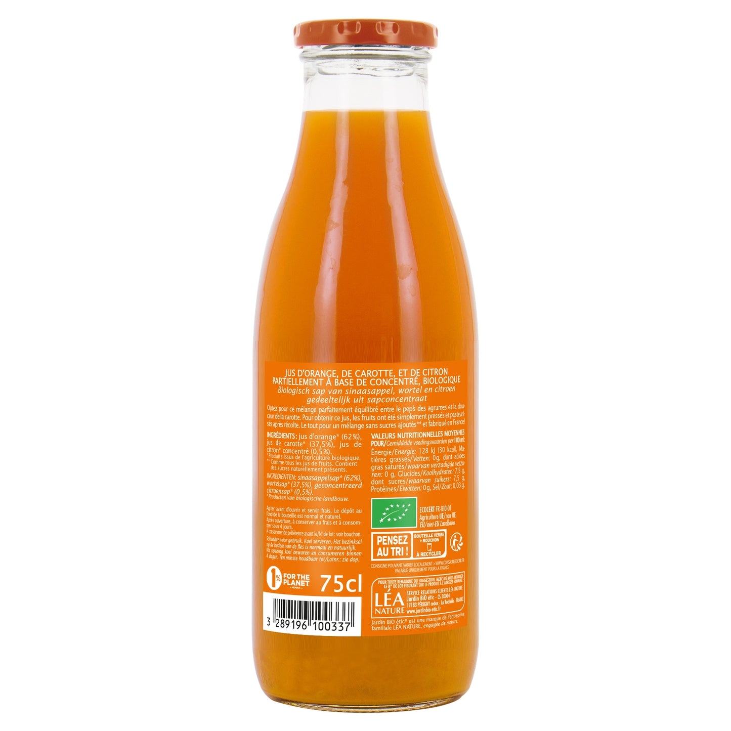 Bio Orangen-Karotten-Zitronen-Fruchtsaft BIO-GARTEN