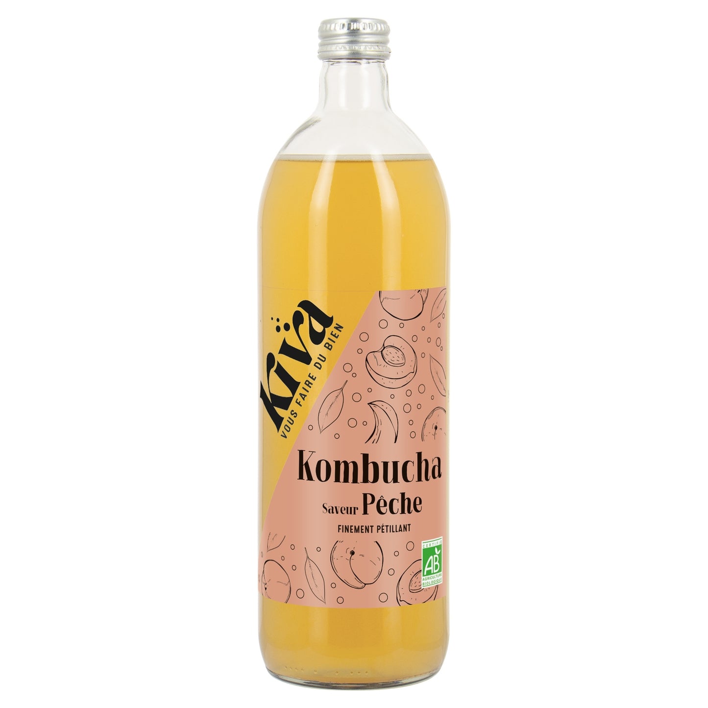 Boisson Kombucha Pêche Bio KIVA 