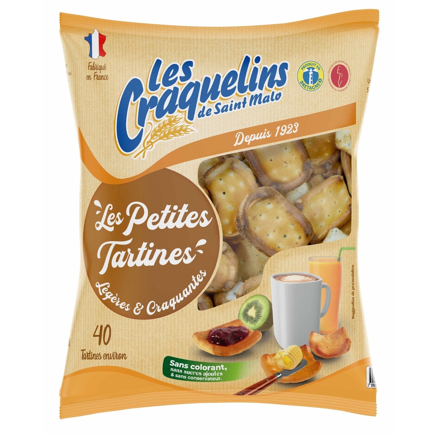 Tartine Légères et Craquelantes LES CRAQUELINS DE SAINT MALO le sachet de 160g