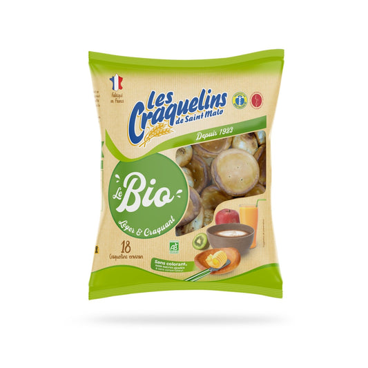 Craquelin Bio les Petits Pains Soufflés Légers et Craquants LES CRAQUELINS DE SAINT MALO le sachet de 160g