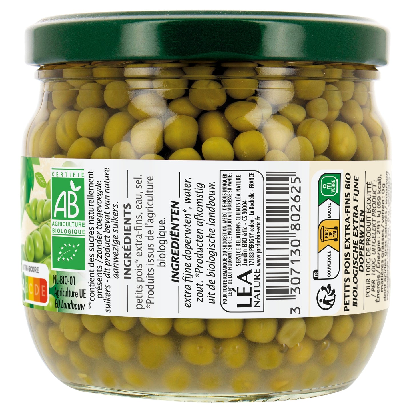 Organic Extra-Fine Peas JARDIN BIO ETIC