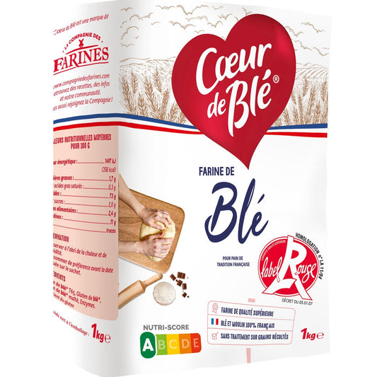 Farine de Blé T65 LA CIE DES FARINES le paquet de 1 Kg
