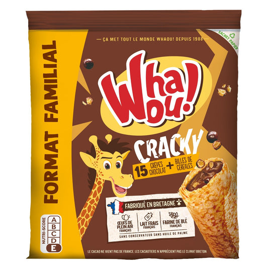 Crêpes Chocolat/céréales WHAOU! les 15 crêpes de 32 g