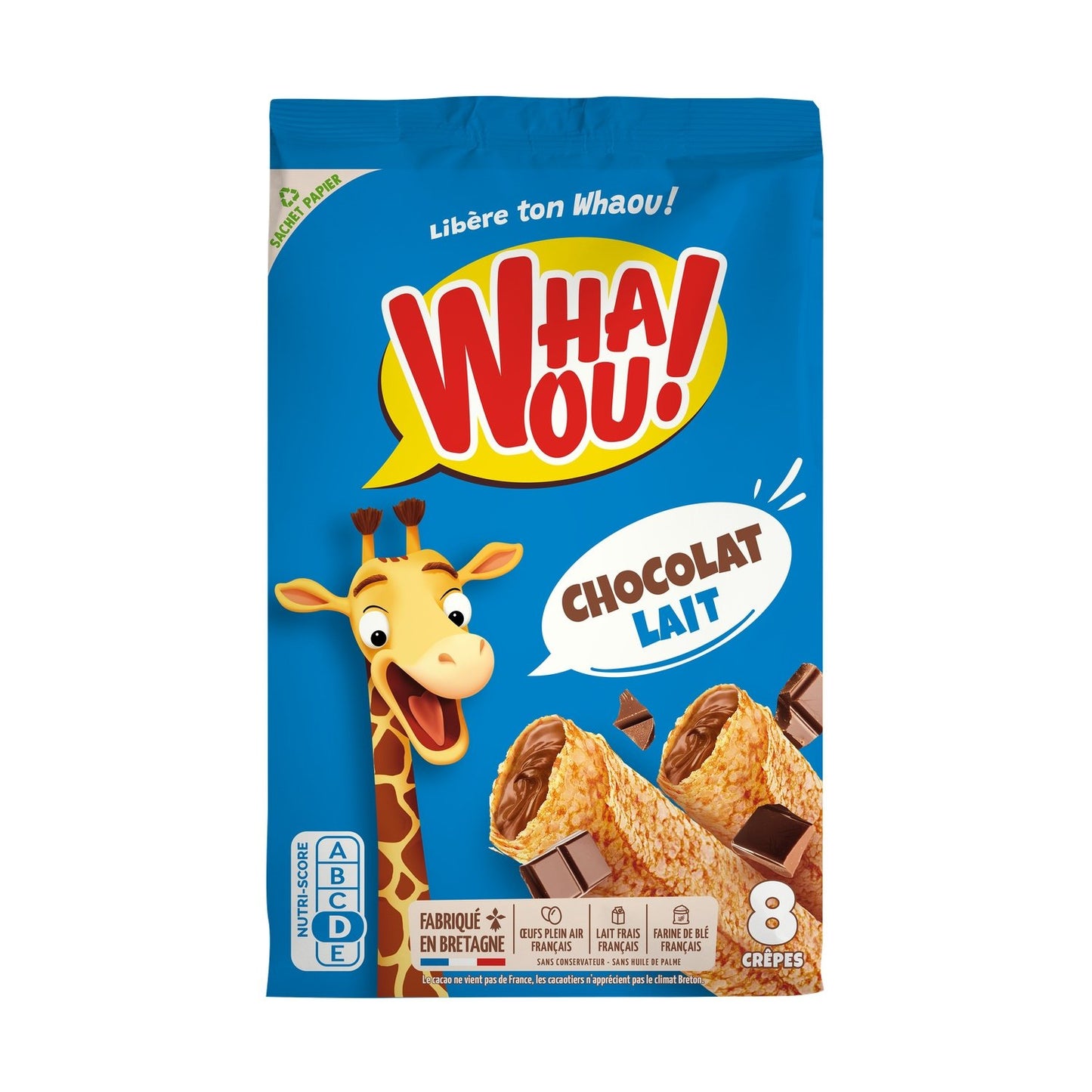 Mit Milchschokolade gefüllte Crêpes, WOW!