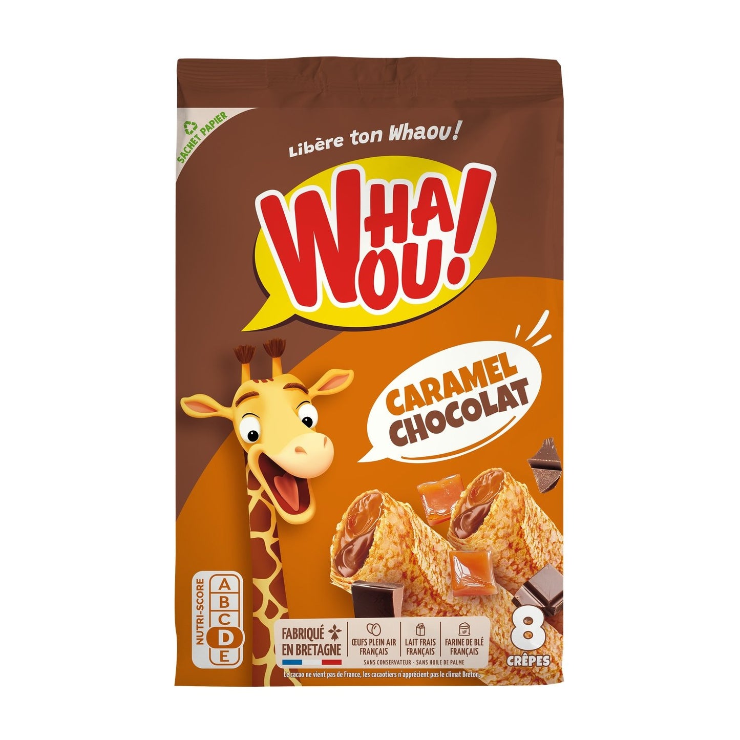 Mit Karamell und Schokolade gefüllte Crêpes, WOW!