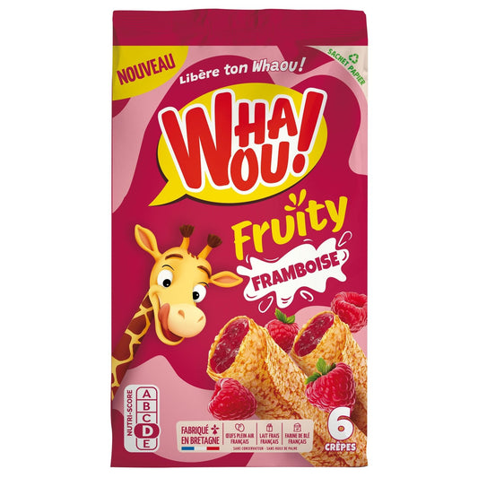 Crêpes Fruity Framboise WHAOU! le paquet de 6 crêpes - 180g