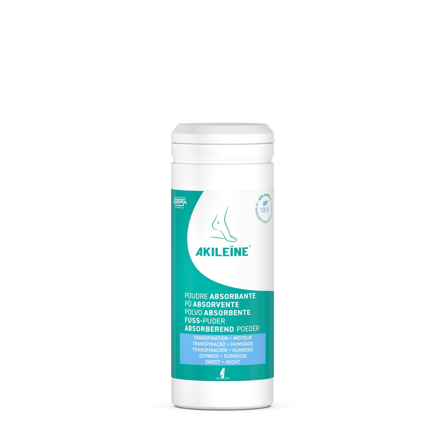 Poudre Pieds Absorbante Assèche et Protège Frictions et Frottements AKILEINE 