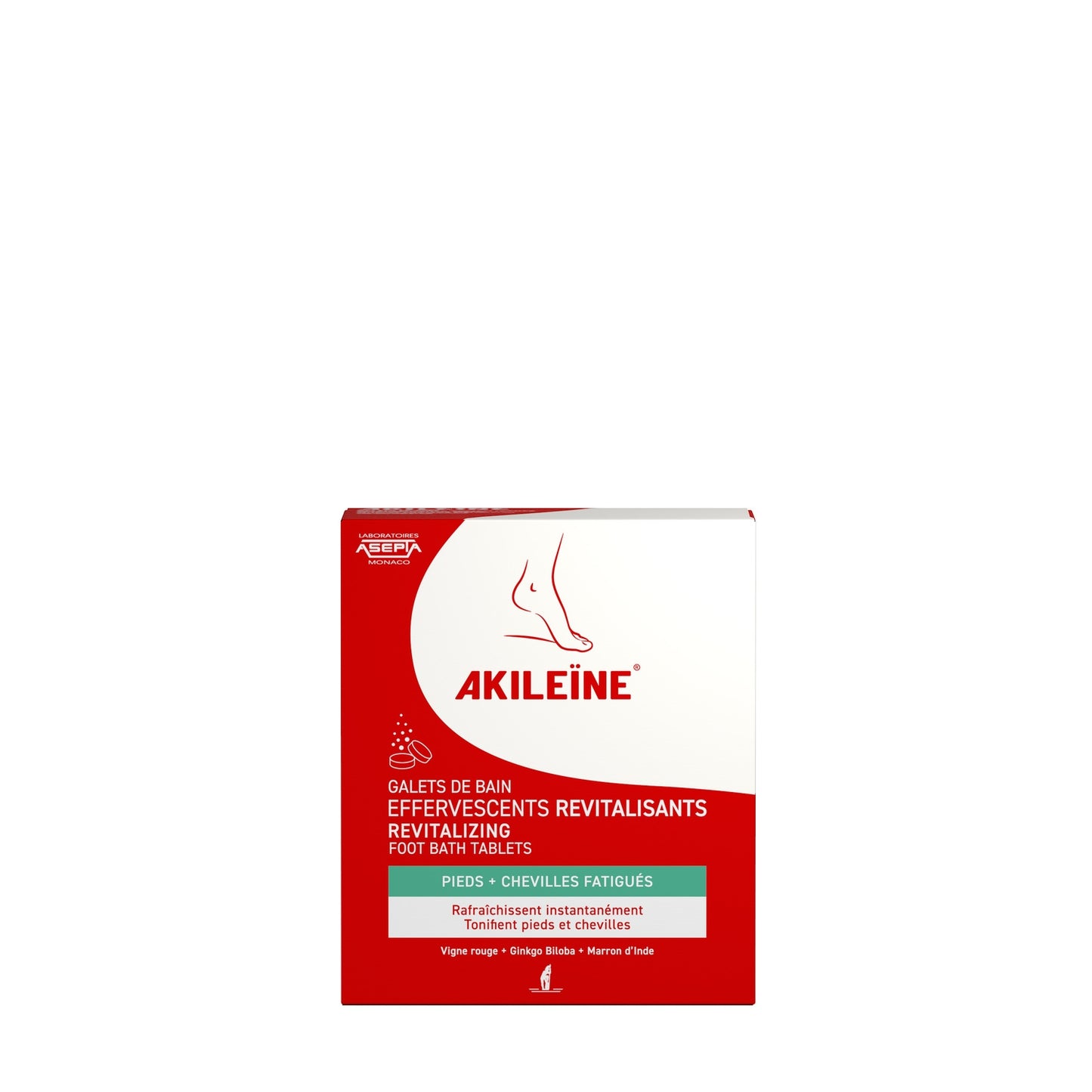 Galet de Bain Effervescent Revitalisant Rafraîchissant AKILEINE 